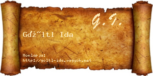 Göltl Ida névjegykártya