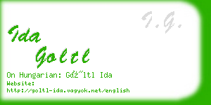 ida goltl business card